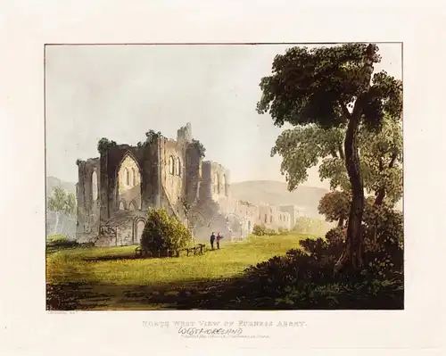 North West View of Furness Abbey - Furness Abbey Barrow-in-Furness Cumbria England / Great Britain Großbritann