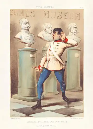 Autriche, 1865. Infanterie Hongroise  - Österreich Austria infantry Uniform / military Militär army Armee sold