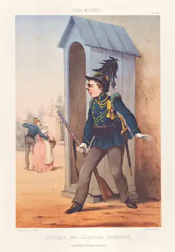 Belgique, 1863. Chasseur Carabiner - Belgien Belgium Uniform / military Militär army Armee soldier Soldat Kari