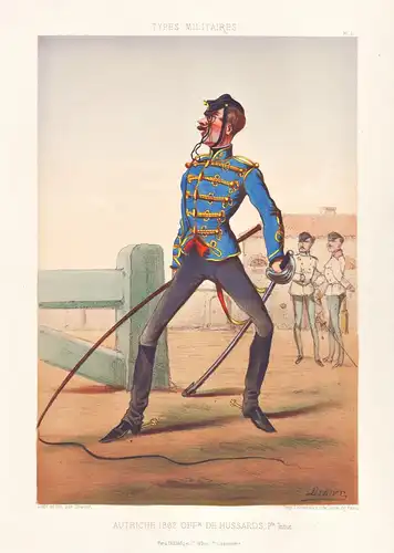 Autriche, 1862. Offr. de Hussards - Österreich Austria Offizier officer Uniform / military Militär army Armee