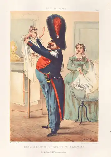 France 1864. Offr. de Gendarmerie de la Garde Impl. - Frankreich Garde imperiale Offizier officier officer Uni