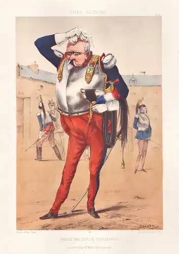 France 1864. Offr. de Cuirassiers - Frankreich Kürassiere Offizier officier officer Uniform / military Militär