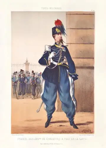 France, 1863. Offr. de Chasseurs a Pied de la Garde - Frankreich Offizier officer officier Uniform / military