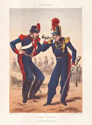France. Artillerie - Frankreich Uniform / military Militär army Armee soldier Soldat Karikatur caricature