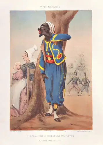France, 1863. Tirailleurs Indicenes - Frankreich colonies Kolonien Africa Afrika Uniform / military Militär ar