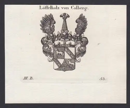 Löffelholz von Colberg - Löffelholz von Kolberg Nürnberg Wappen Adel coat of arms heraldry Heraldik Kupferstic