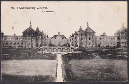 Charlottenburg - Westend. Krankenhaus - Berlin Postkarte Ansichtskarte AK postcard