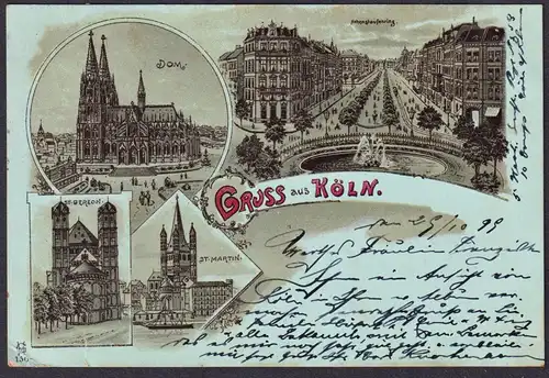 Gruss aus Köln - Dom St.Martin Postkarte Ansichtskarte AK postcard