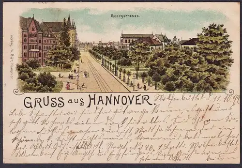 Gruss aus Hannover. - Georgstrasse Postkarte Ansichtskarte AK postcard