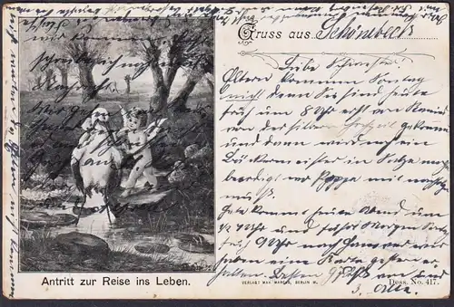 Gruss aus Schönebeck  -  Postkarte Ansichtskarte AK postcard