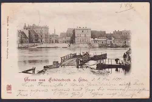 Gruss aus Schönebeck a. Elbe -  Postkarte Ansichtskarte AK postcard