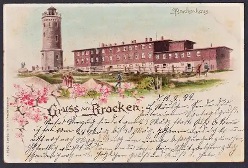 Gruss vom Brocken - Brockenhaus Postkarte Ansichtskarte AK postcard