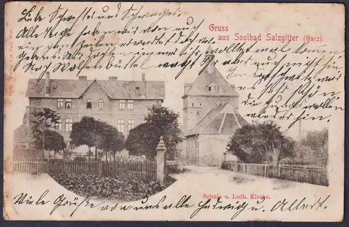 Gruss aus Soolbad Salzgitter (Harz) -  Postkarte Ansichtskarte AK postcard