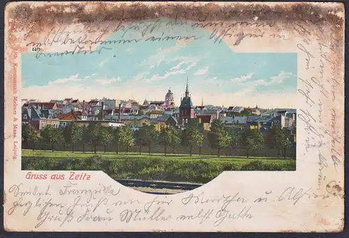 Gruss aus Zeitz - Postkarte Ansichtskarte AK postcard