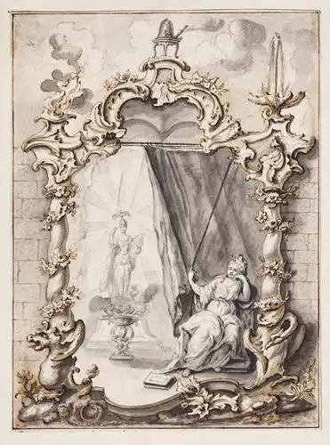 (Entwurf für Ornament/Titel / Design for a cartouche/illustration/frontispiece)