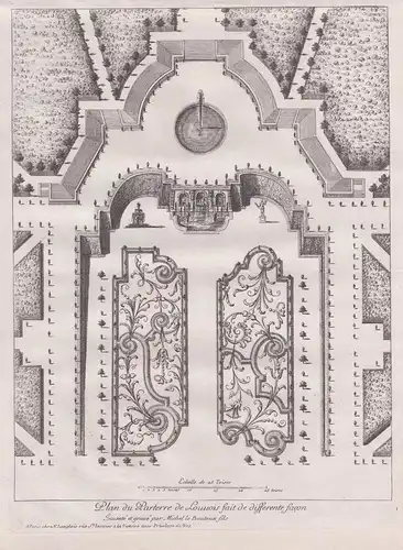 Plan du Parterre de Louvois - Chateau de Louvois Marne jardin garden Garten Architektur architecture