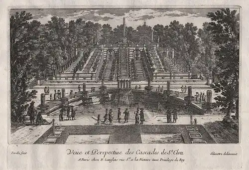 Veue et Perspective des Cascades de St. Cloud. - Chateau de Saint-Cloud Paris garden architecture Garten Garte
