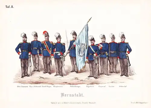 Bernstadt - Bernstadt a. d. Eigen Sachsen / Uniformen Uniforms / Militaria / Oberleutnant Hauptmann Fahnenträg