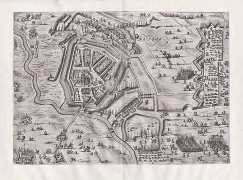 Ste Novica - Steenwijk Siege of 1592 Nederland Niederlande Netherlands / plan Karte map
