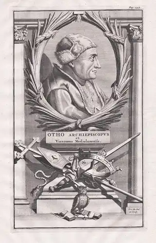 Otho Archiepiscopus - Ottone Visconti (1207-1295) Archbishop of Milan Milano Mailand Portrait