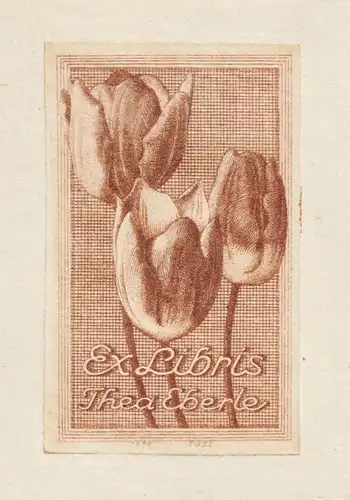 Ex Libris Thea Eberle - Exlibris Radierung engraving bookplate Ex Libris