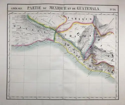 Amer. Sep. / Partie du Mexique et de Guatemala. / N° 71 - Guatemala Mexico South America Amerique Amerika / fr