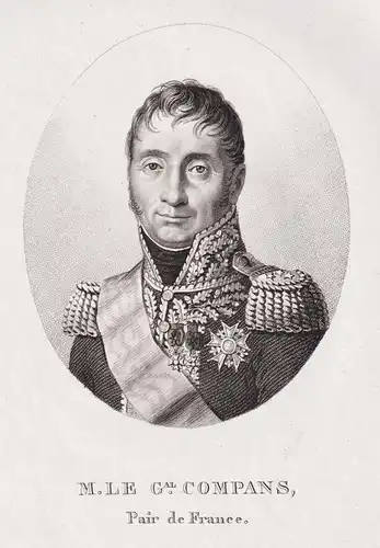 M. le Gal. Compans. Pair de France - Jean Dominique Compans (1796-1845) Napoleonic Wars French politician Port