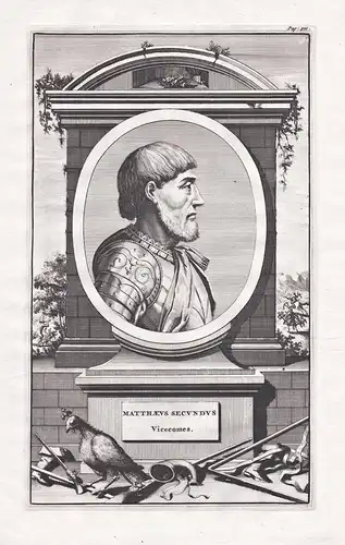 Matthaeus Secundus Vicecomes - Matteo II Visconti (c. 1319-1355) Milano Mailand Portrait