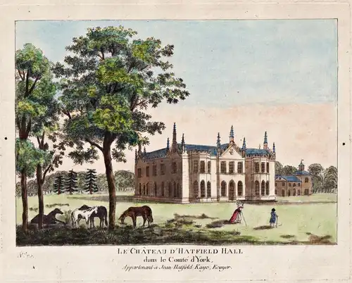 Le Chateau d'Hatfield Hall dans le Comte d'York - Hatfeild Hall Wakefield Wast Yorkshire England Great Britain