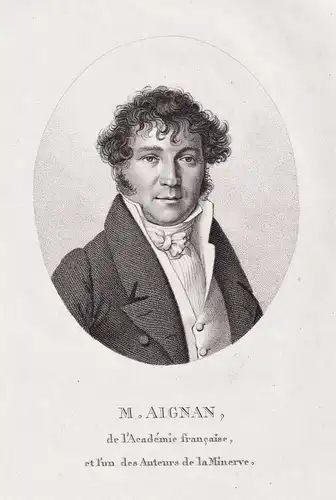 M. Aignan - Etienne Aignan (1773-1824) Academie francaise French writer playwright librettist Schriftsteller P