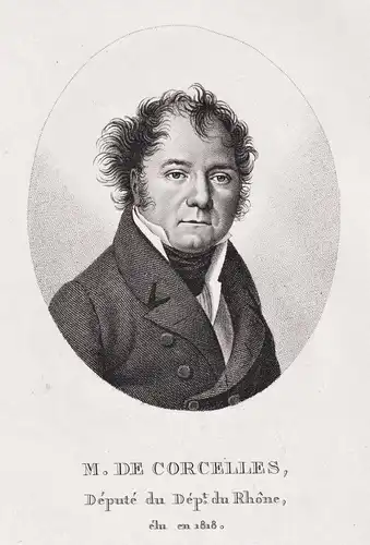 M. de Corcelles - Claude Tircuy de Corcelle (1768-1843) French politician Saone-et-Loire Portrait