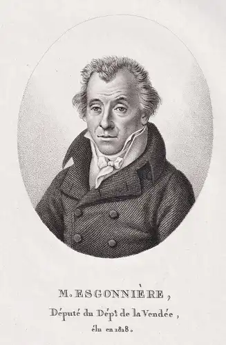 M. Esgonniere - Philippe-Rene Esgonniere du Thibeuf (1755-1838) French politician Vendee Portrait