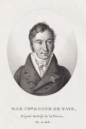 M. Le Ch. Bogne de Faye - Pierre-Francois-Jean Bogne de Faye (1778-1838) French diplomat Nievre Portrait