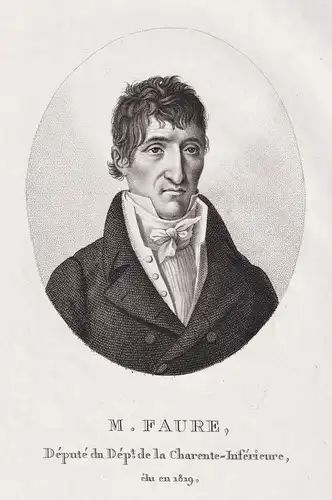 M. Faure - Mathieu Faure (1771-1832) French politician Bankier Charente-Inferieure Portrait