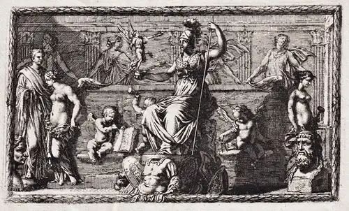 (Vignette with an allegorical depiction of the art of sculpture)