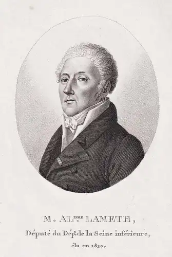 M. Al. Lameth - Alexandre de Lameth (1760-1829) French politician Seine inferieure Portrait
