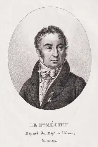 M. le Bon. Mechin - Alexandre Mechin (1772-1849) French politician Aisne Portrait