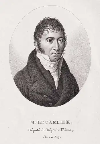 M. Le Carlier - Marie-Charles Henri Philibert Le Carlier d'Ardon (1778-1860) French politician Aisne Portrait