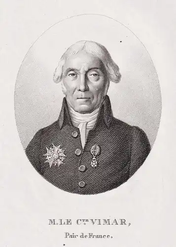 M. le Cte. Vimar. Pair de France - Nicolas Vimar (1744-1829) French politician Peer of France Portrait
