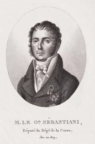 M. le Gal. Sebastiani - Tiburce Sebastiani (1786-1871) French politician Corse Corsica Portrait