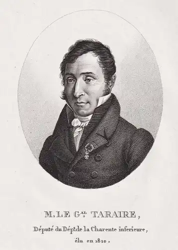 M. le Gal. Taraire - Jean-Joseph Tarayre (1770-1859) French politician Charente-inferieure Portrait