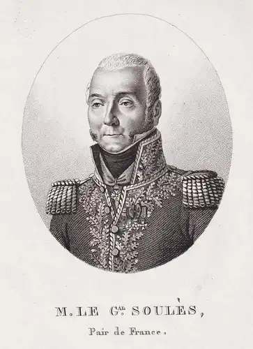 M. le Gal. Soules. Pair de France - Jerome Soules (1760-1833) French politician Peer of France Portrait