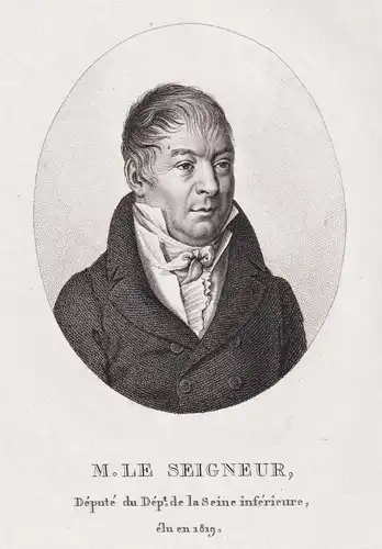 M. le Seigneur - Abraham Leseigneur (1759-1835) French politician Seine inferieure Portrait