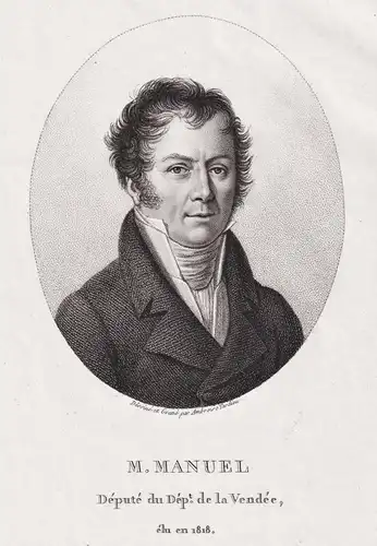 M. Manuel - Jacques-Antoine Manuel (1775-1827) French politician Vendee Alpes-de-Haute-Provence Portrait