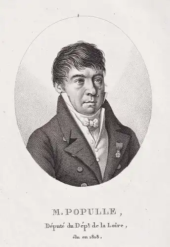 M. Populle - Francois Populle (1777-1846) French politician Loire Portrait