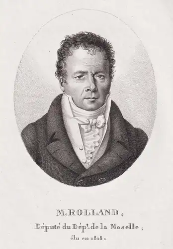 M. Rolland - Jean-Baptiste Dominique Rolland (1753-1821) French politician Moselle Portrait