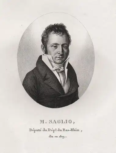 M. Saglio - Florent Saglio (1777-1841) French politician Bas-Rhin Alsace Portrait