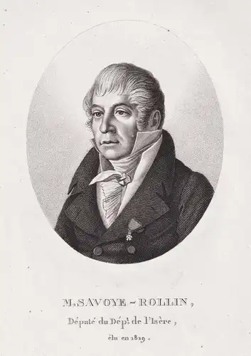 M. Savoye-Rollin - Jacques-Fortunat Savoye-Rollin (1754-1823) French politician Isere Portrait