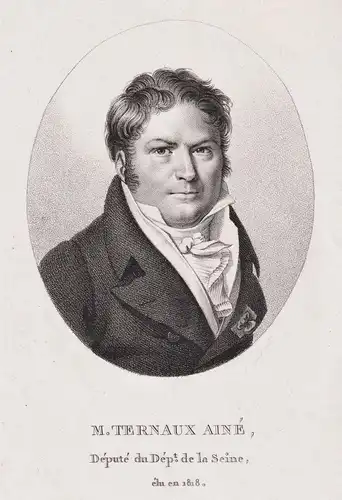 M. Terneaux Aine - Guillaume Louis Ternaux (1763-1833) French politician Seine Portrait