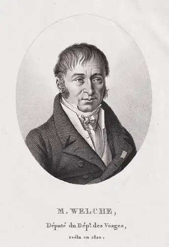 M. Welche - Nicolas Welche (1769-1844) French politician Vosges Portrait